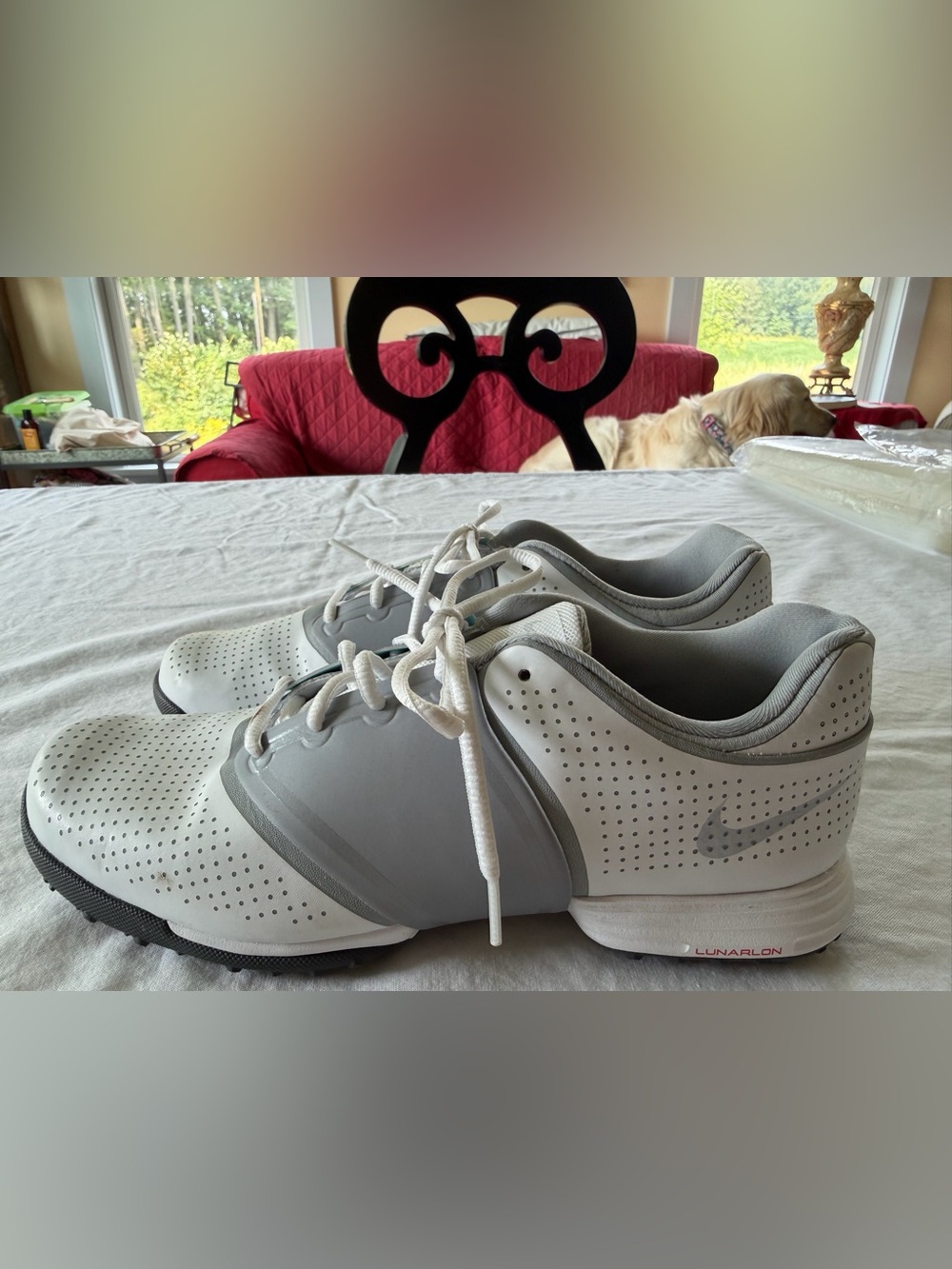 Nike Women's White and Light Gray Golf ⛳️ Shoes